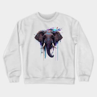 Elephant Splash Art: Majestic Fantasy Visualization #1 Crewneck Sweatshirt